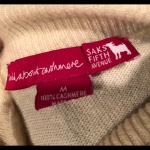 Saks cashmere cream sweater